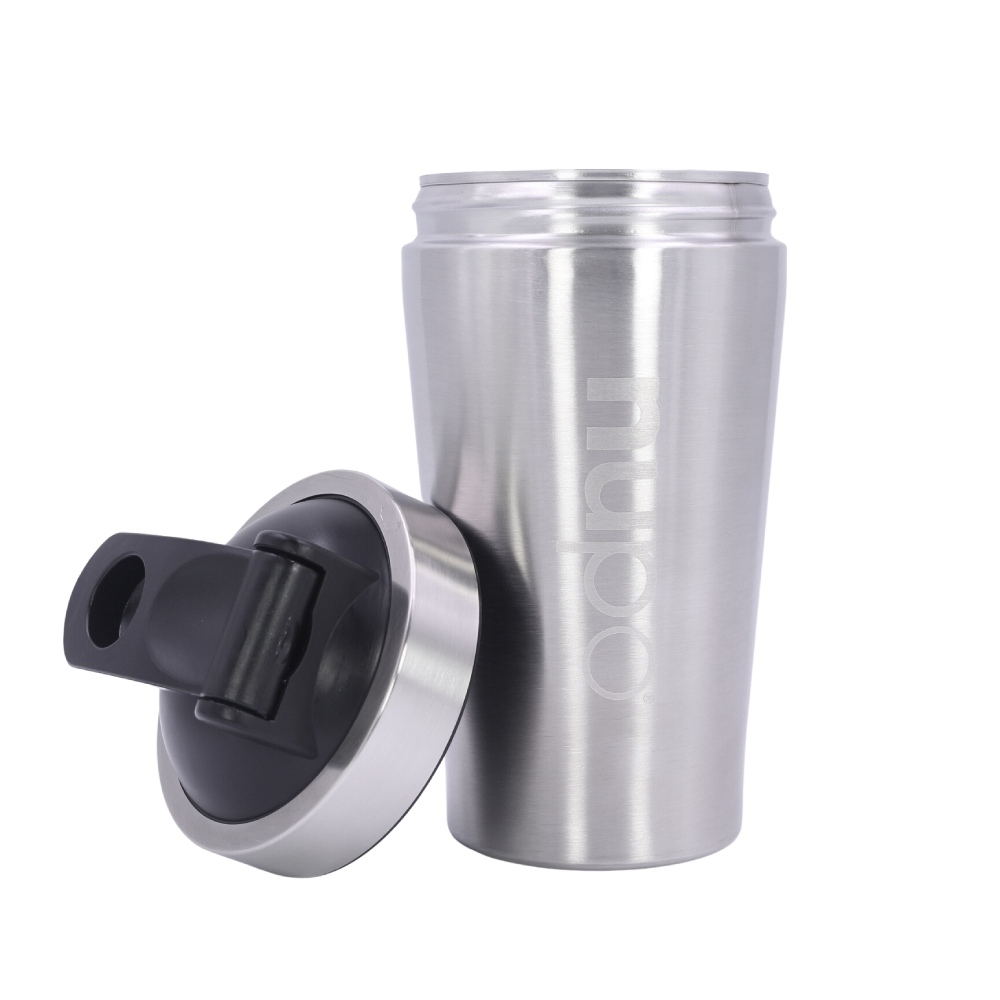 Nupo shaker, kovinski mešalec za pripravo napitkov - srebrna barva (1 mešalec - 500 ml)