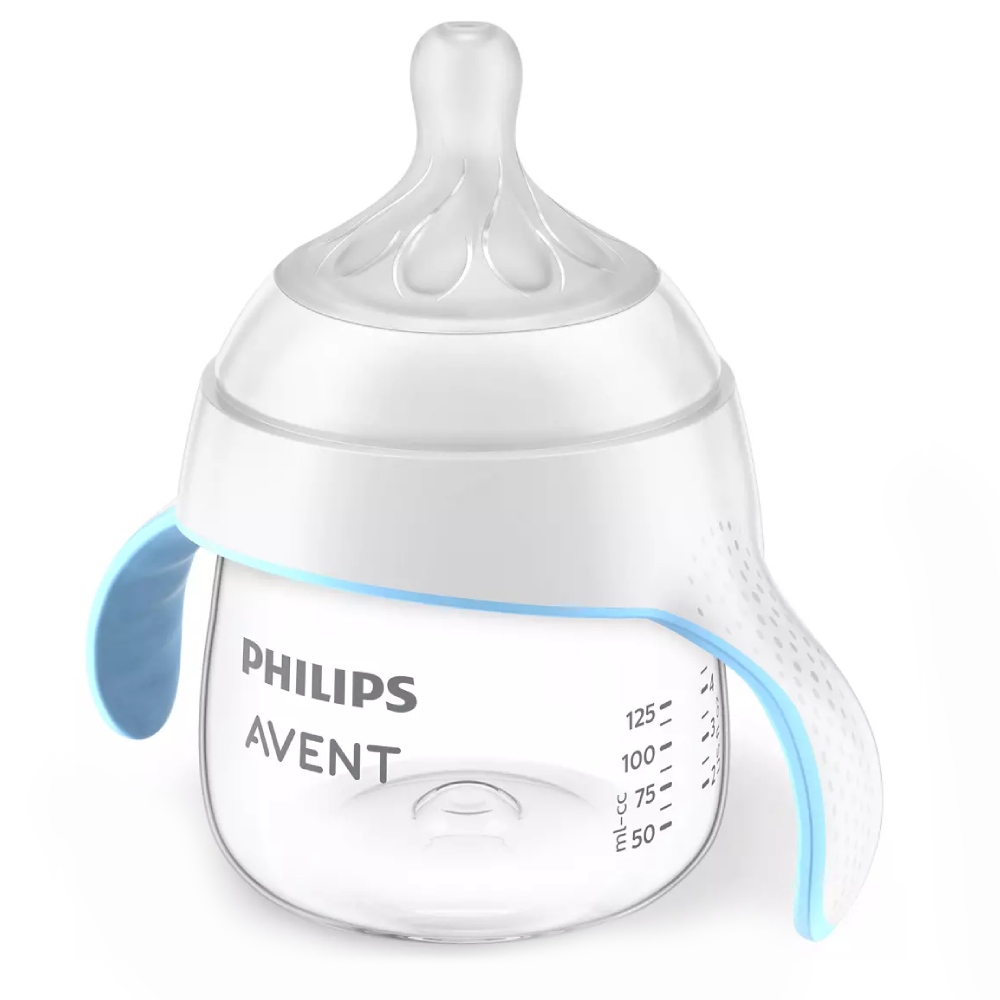 Avent Natural Response, lonček s silikonskim cucljem z ročaji (125 ml)