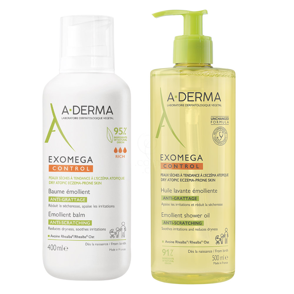 A-Derma, rutina za nego suhe kože nagnjene k atopiji (500 ml + 400 ml)