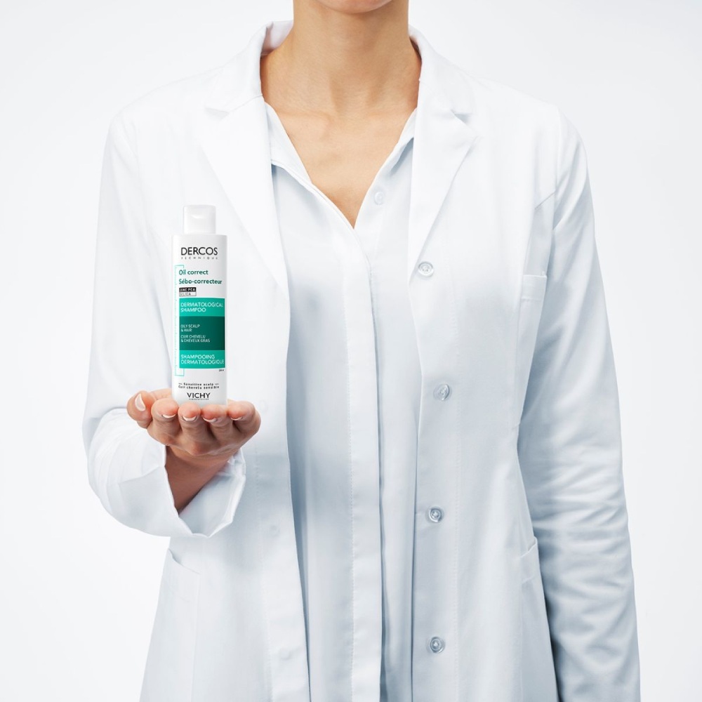 Vichy Dercos Oil Correct, šampon za regulacijo mastnosti lasišča (200 ml)