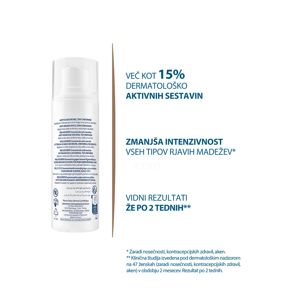 Ducray Melascreen, koncentrat proti madežem (30 ml)