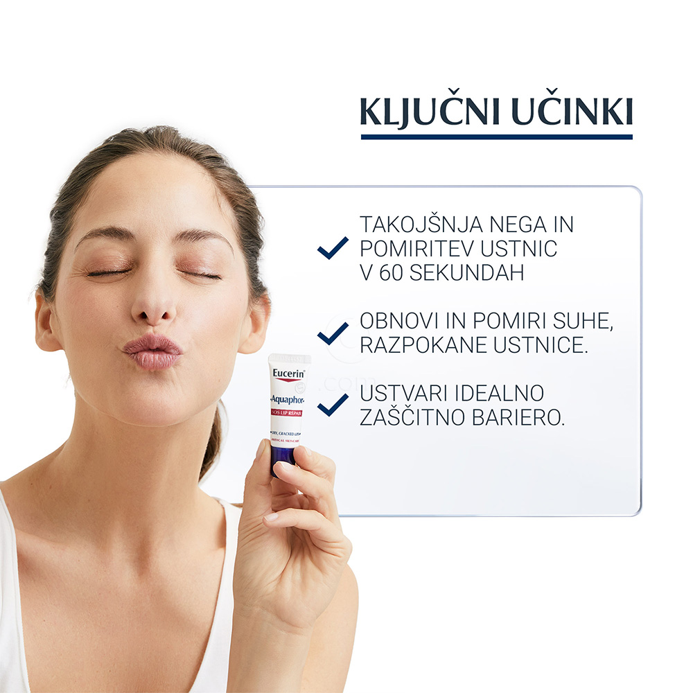Eucerin Aquaphor SOS Lip Repair, mazilo za ustnice (10 g)
