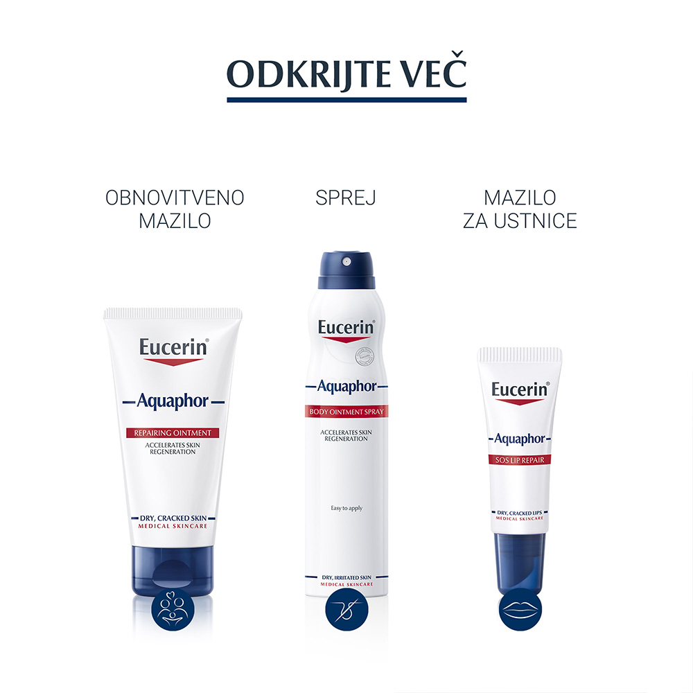 Eucerin Aquaphor, mazilo za suho in razpokano kožo (220 ml)