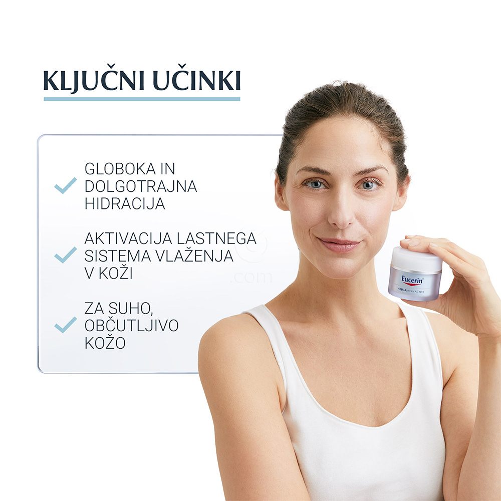 Eucerin AQUAporin Active, bogata nega za suho kožo (50 ml)