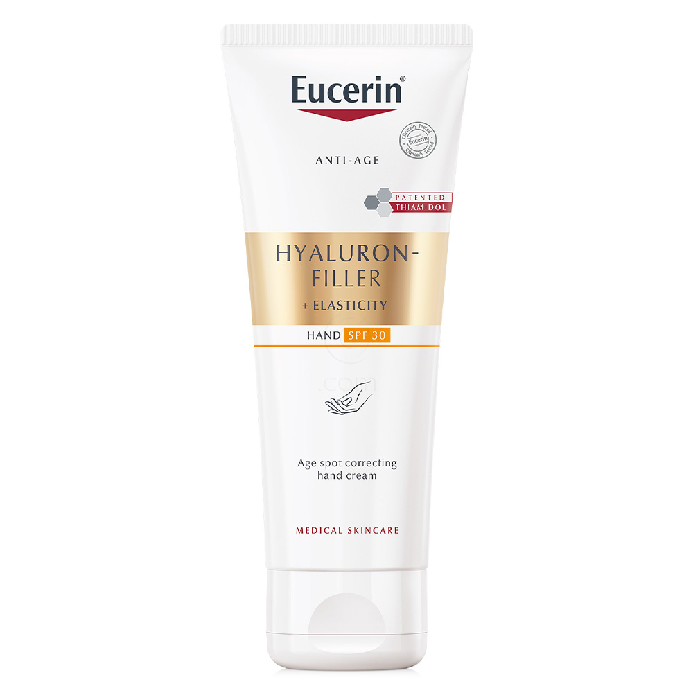 Eucerin Hyaluron-Filler + Elasticity, krema za roke proti starostnim pegam - ZF30 (75 ml)