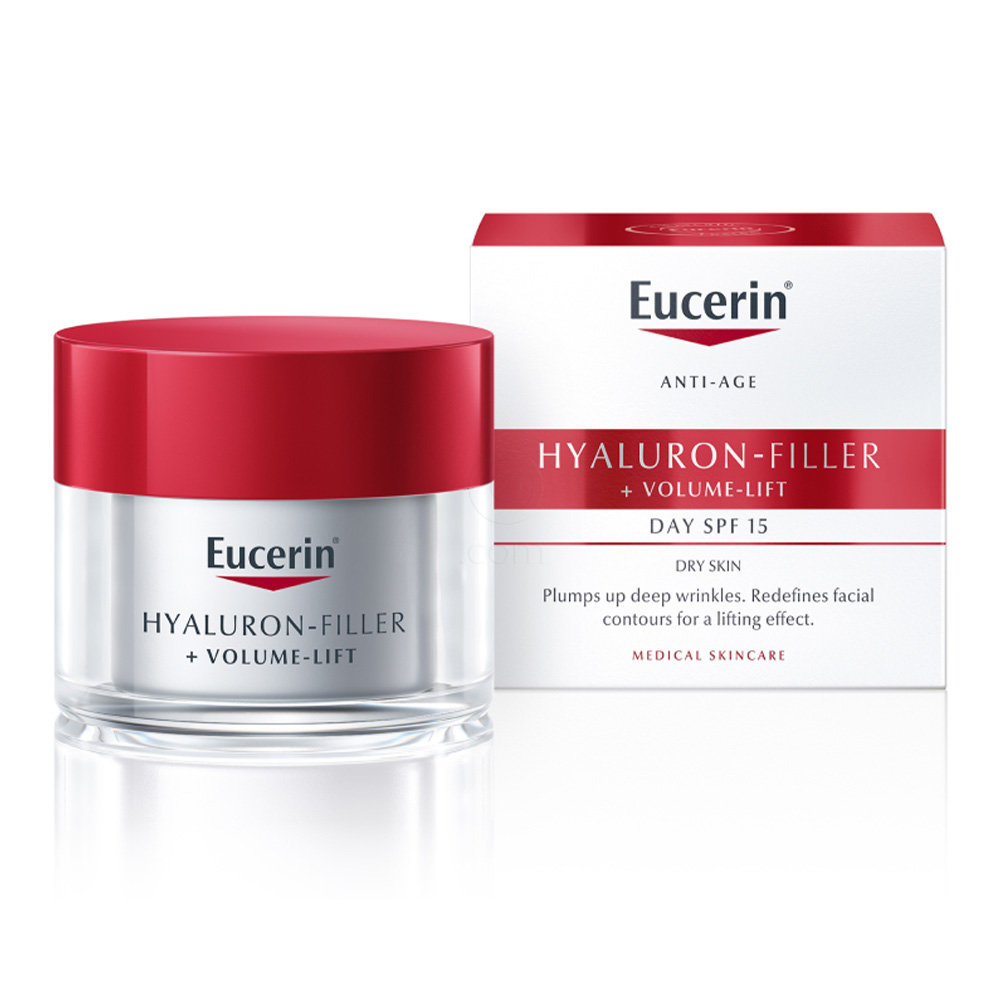 Eucerin Hyaluron Filler + Volume Lift, dnevna nega za suho kožo - ZF 15 (50 ml)