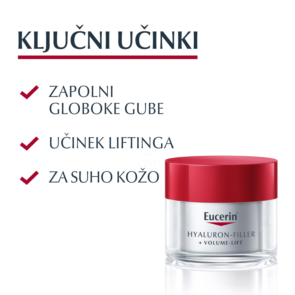 Eucerin Hyaluron Filler + Volume Lift, dnevna nega za suho kožo - ZF 15 (50 ml)