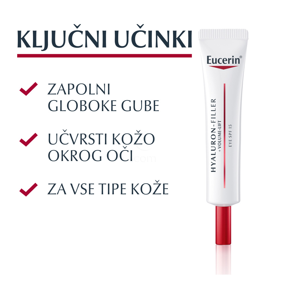 Eucerin Hyaluron Filler + Volume Lift, nega za okrog oči (15 ml)