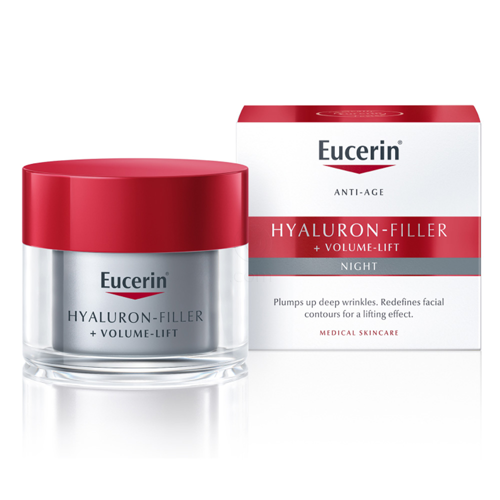 Eucerin Hyaluron Filler + Volume Lift, nočna nega (50 ml)