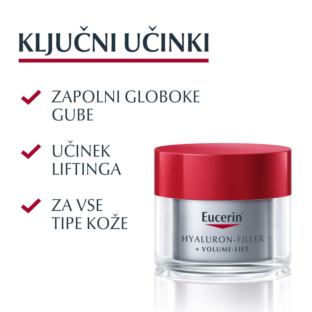 Eucerin Hyaluron Filler + Volume Lift, nočna nega (50 ml)
