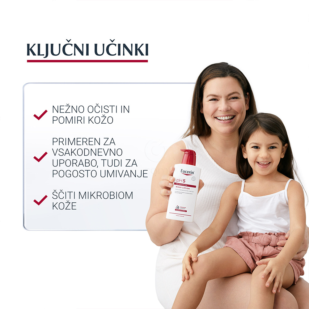 Eucerin pH5, losjon za umivanje s pumpico (400 ml)