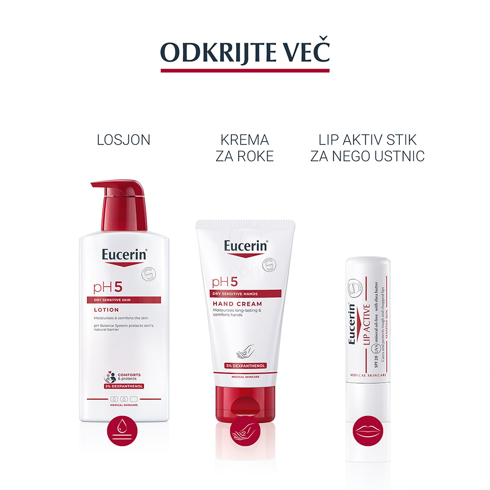 Eucerin pH5, losjon za umivanje s pumpico (400 ml)