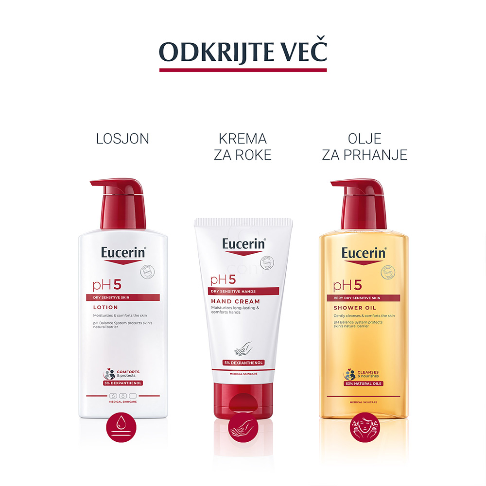 Eucerin pH5, olje za umivanje rok (250 ml)