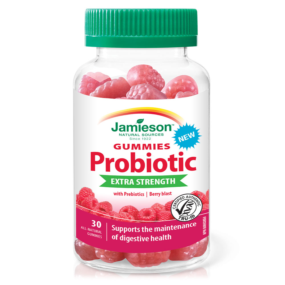 Jamieson Mlečnokislinske bakterije 5 milijard s prebiotiki, žvečljivi bonboni (20 bonbonov)