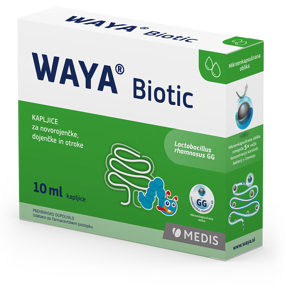 Waya Biotic, kapljice za novorojenčke, dojenčke in otroke (10 ml)