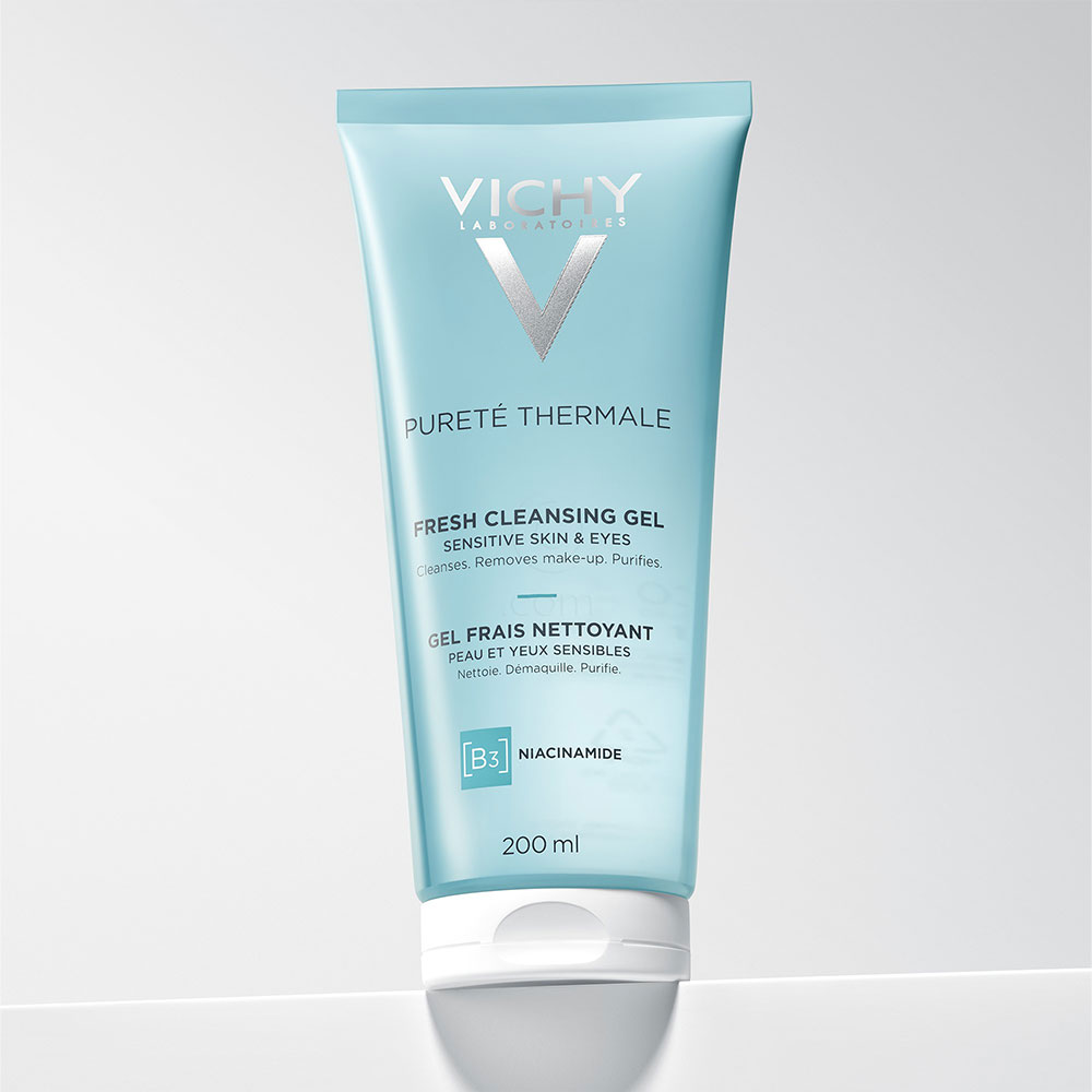 Vichy Purete Thermale, sveži gel za čiščenje občutljive kože obraza (200 ml)