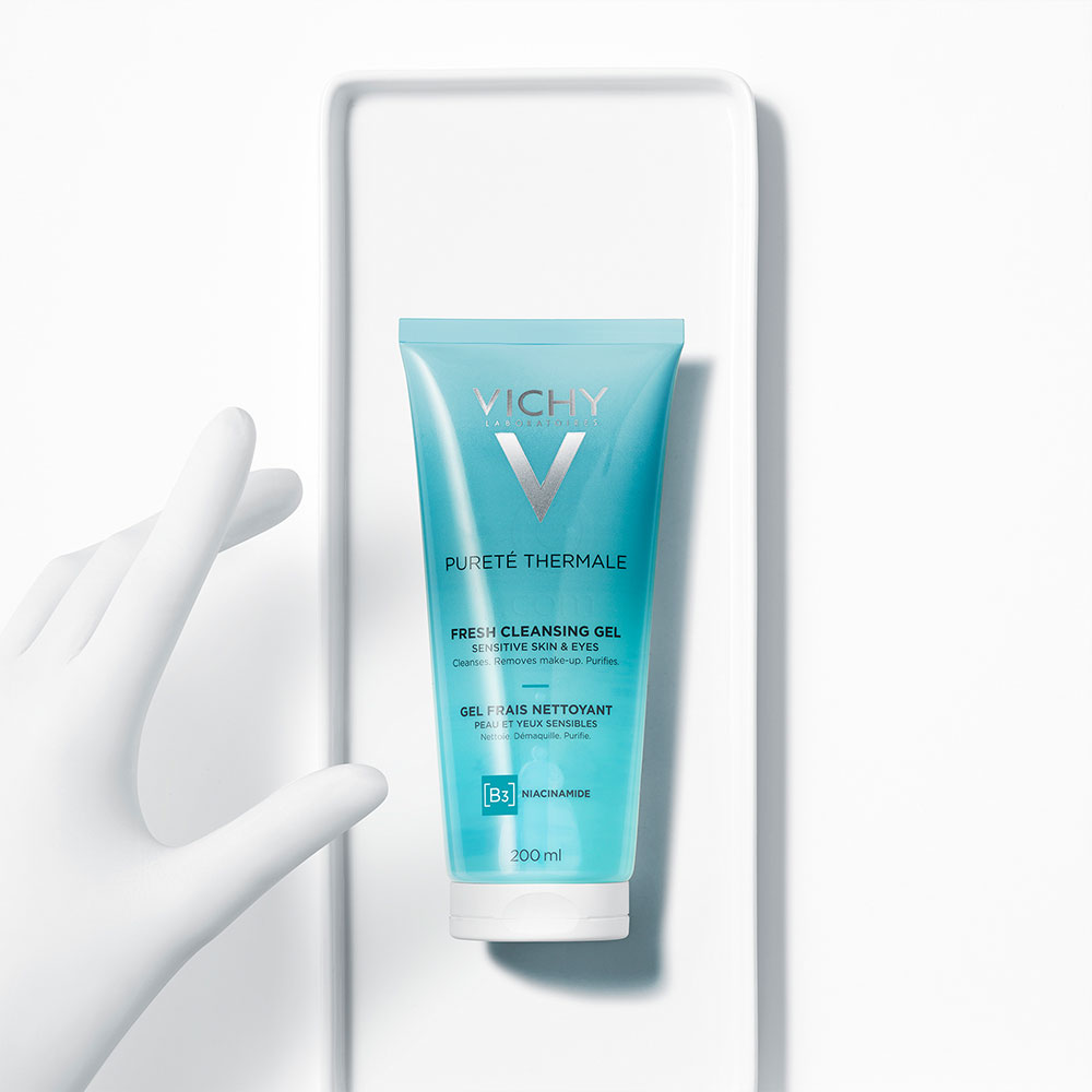 Vichy Purete Thermale, sveži gel za čiščenje občutljive kože obraza (200 ml)