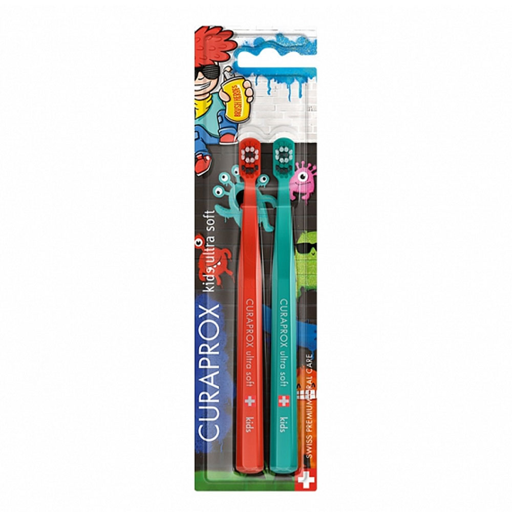 Curaprox CS 5500 Kids Graffiti edition 2023, otroška zobna ščetka (2 ščetki)