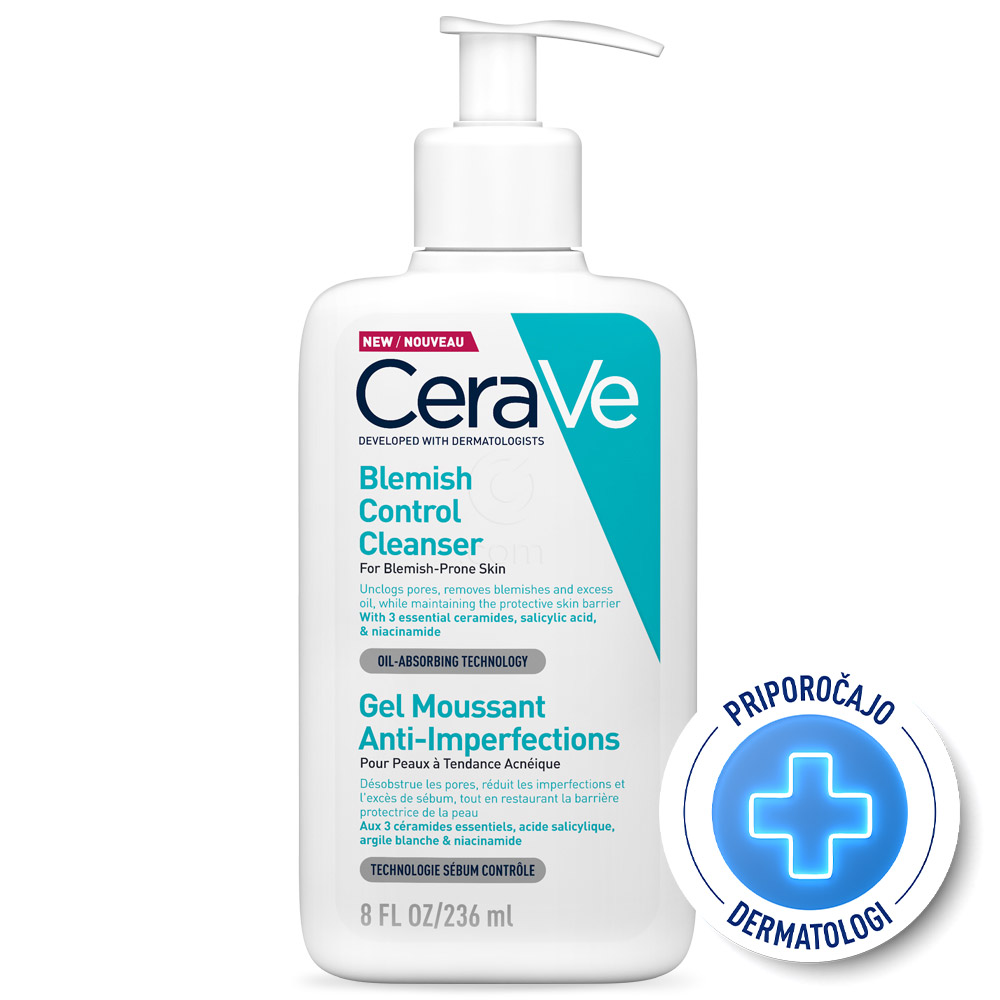 CeraVe, čistilni gel za nego mastne kože nagnjene k nepravilnostim (236 ml)