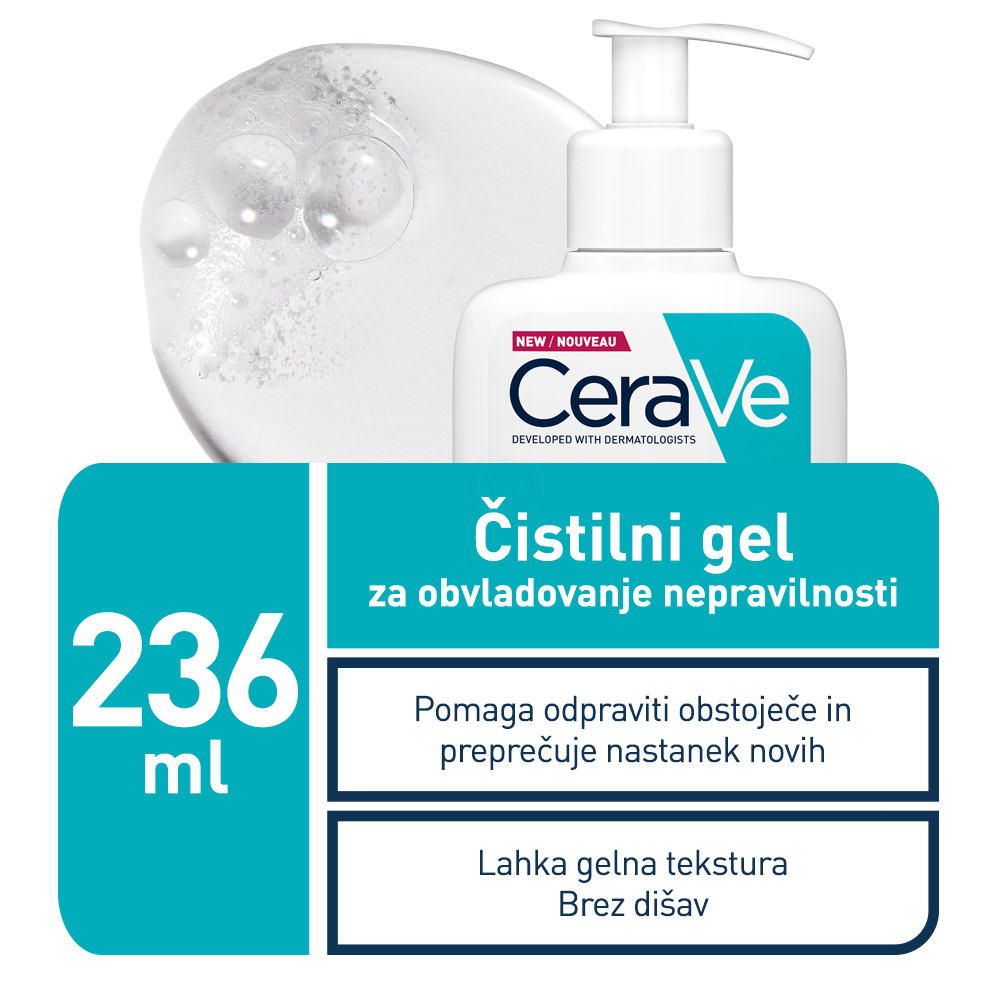 CeraVe, čistilni gel za kožo nagnjeno k nepravilnostim (236 ml)