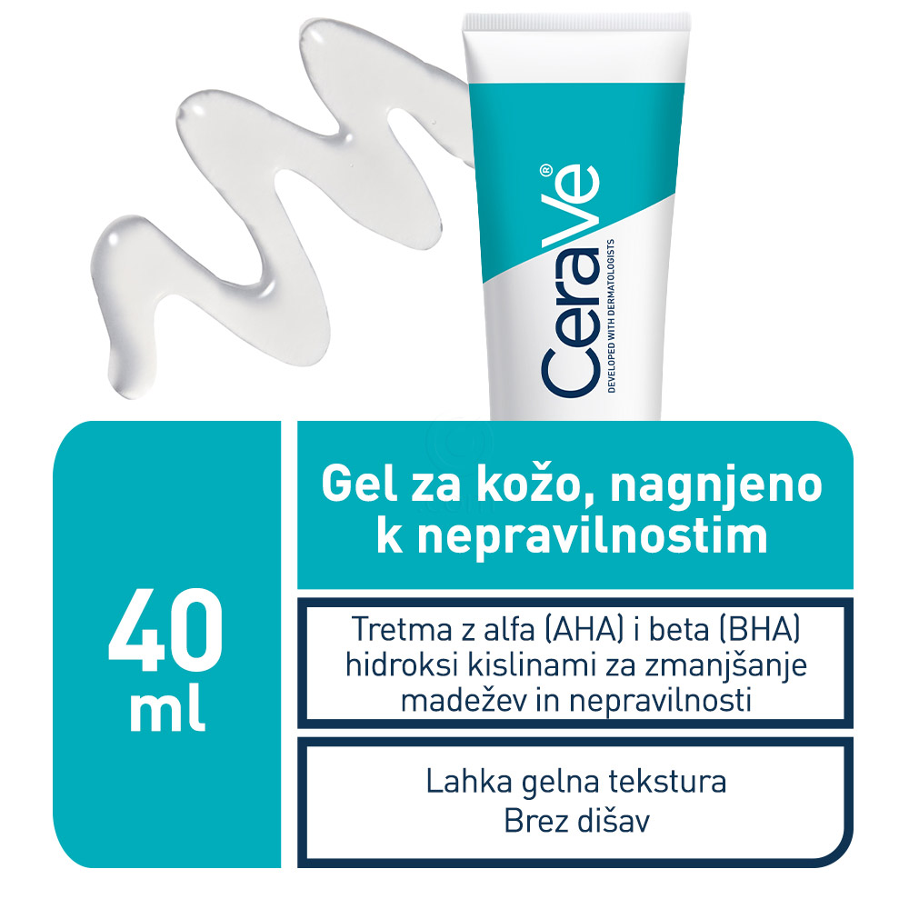 CeraVe, gel za obraz za kožo nagnjeno k nepravilnostim (40 ml) 