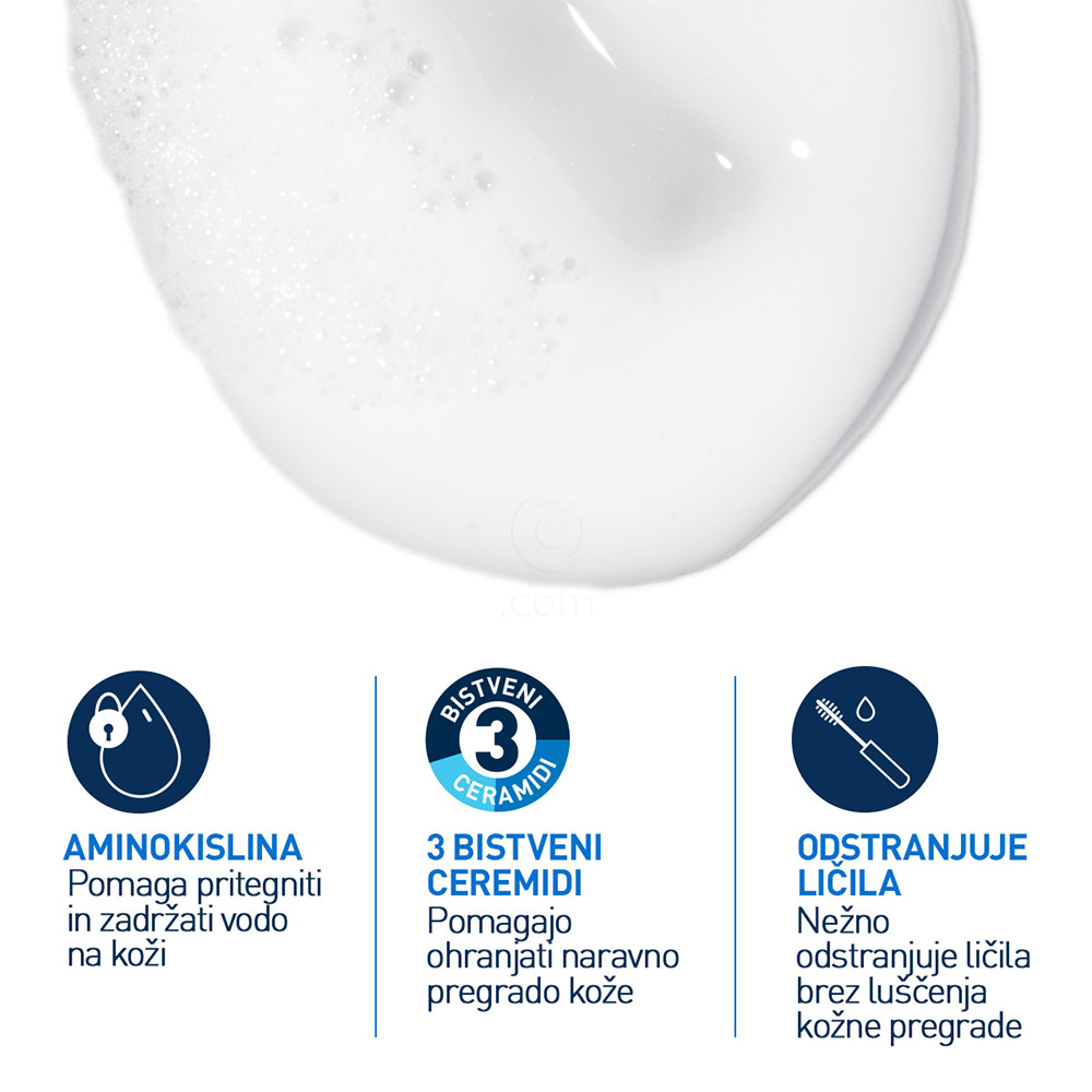 CeraVe, vlažilna kremno-penasta čistilna emulzija (236 ml)