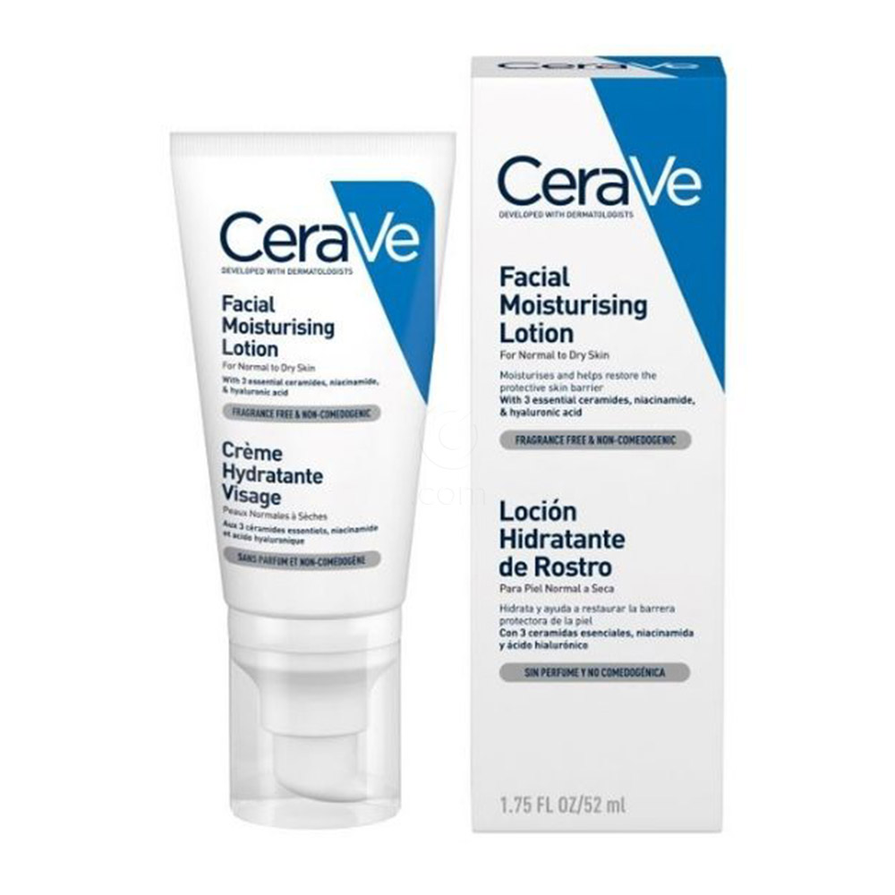 CeraVe, vlažilna nega za obraz za normalno do suho kožo (52 ml)