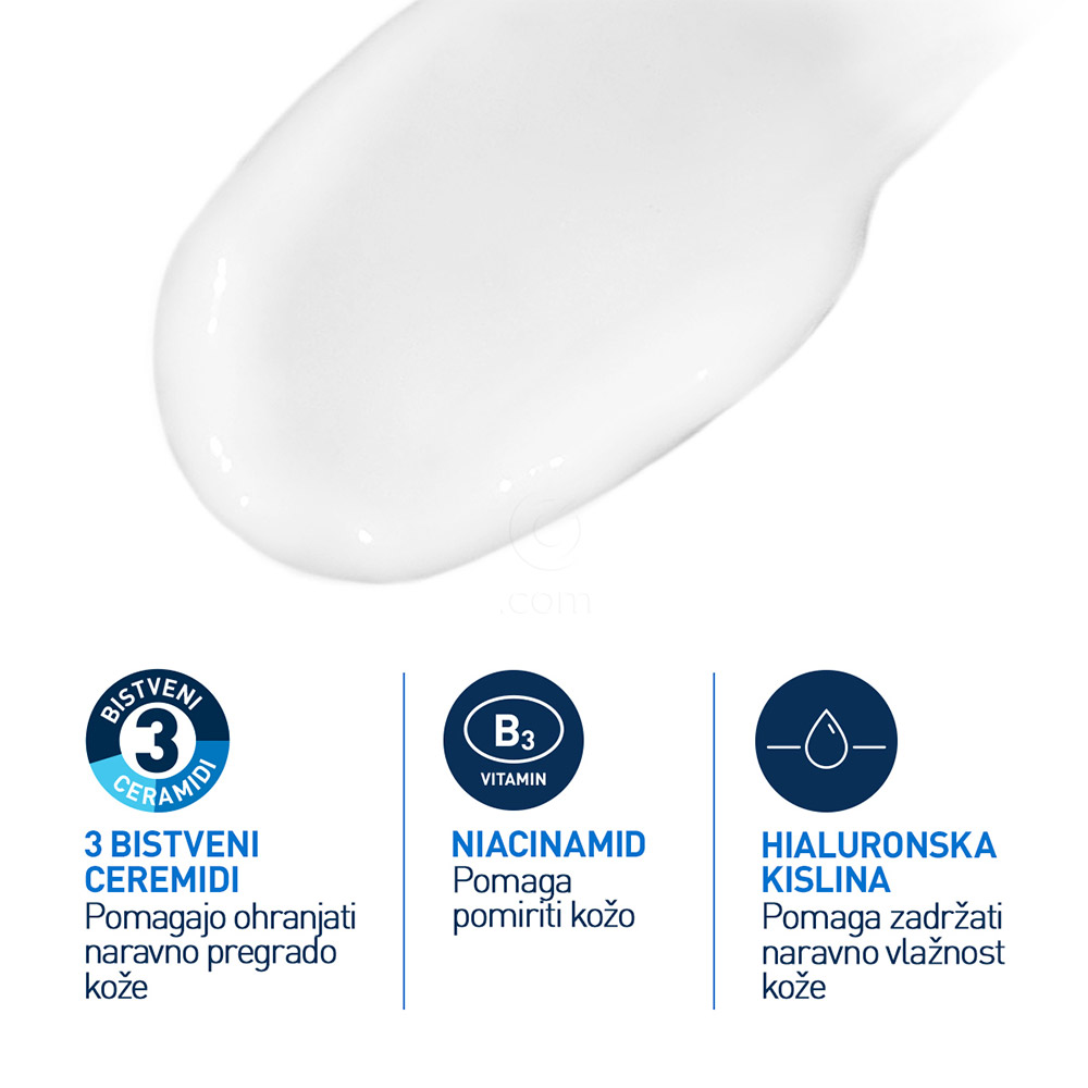 CeraVe, vlažilna nega za obraz za normalno do suho kožo (52 ml)