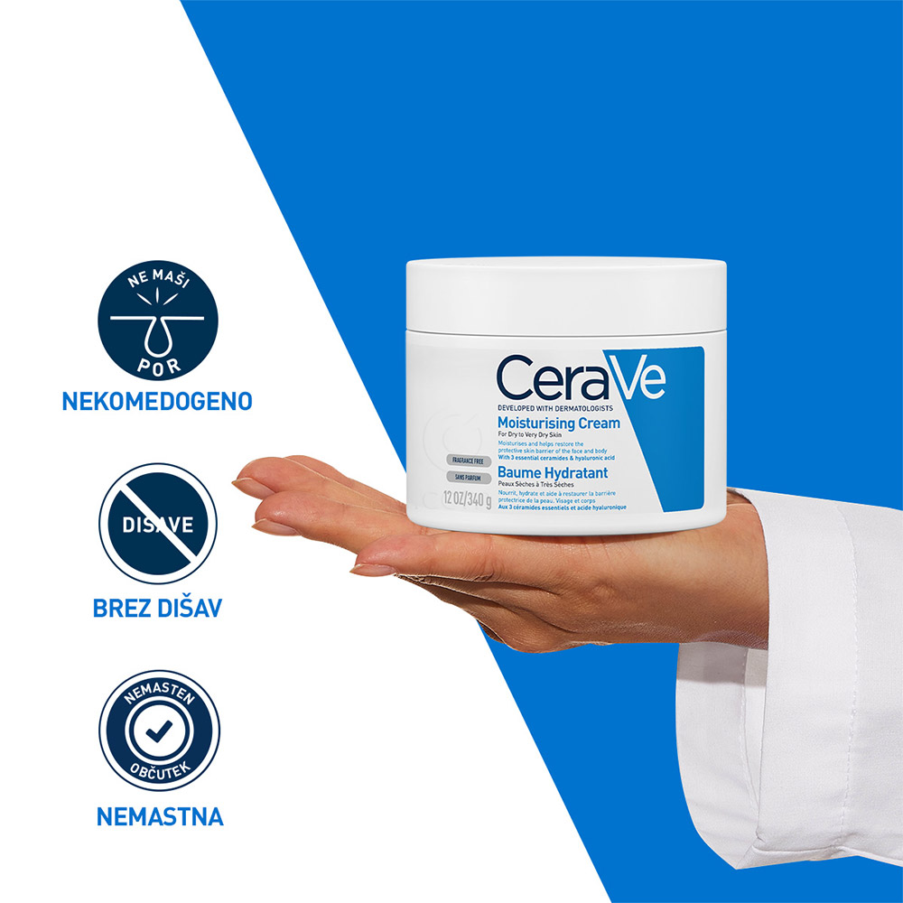 CeraVe, vlažilna krema za obraz in telo (340 g)