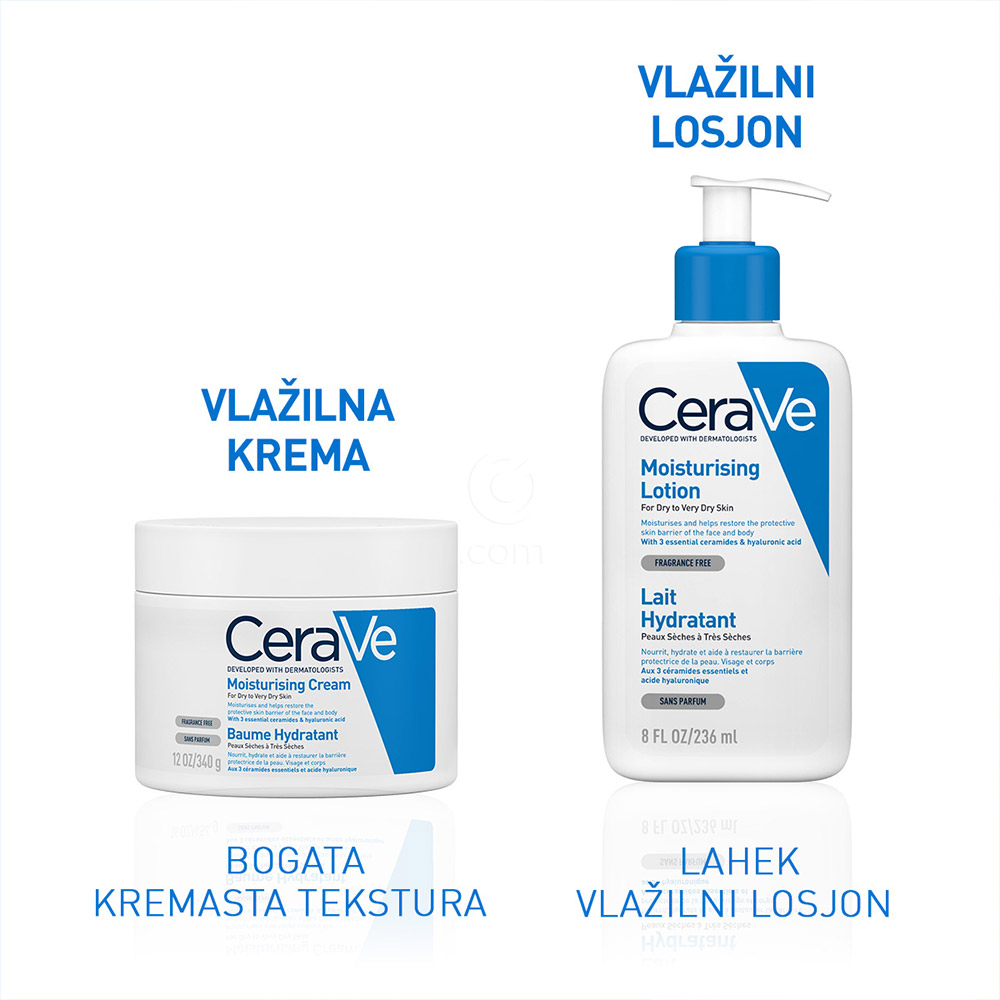 CeraVe, vlažilna krema za obraz in telo (340 g)