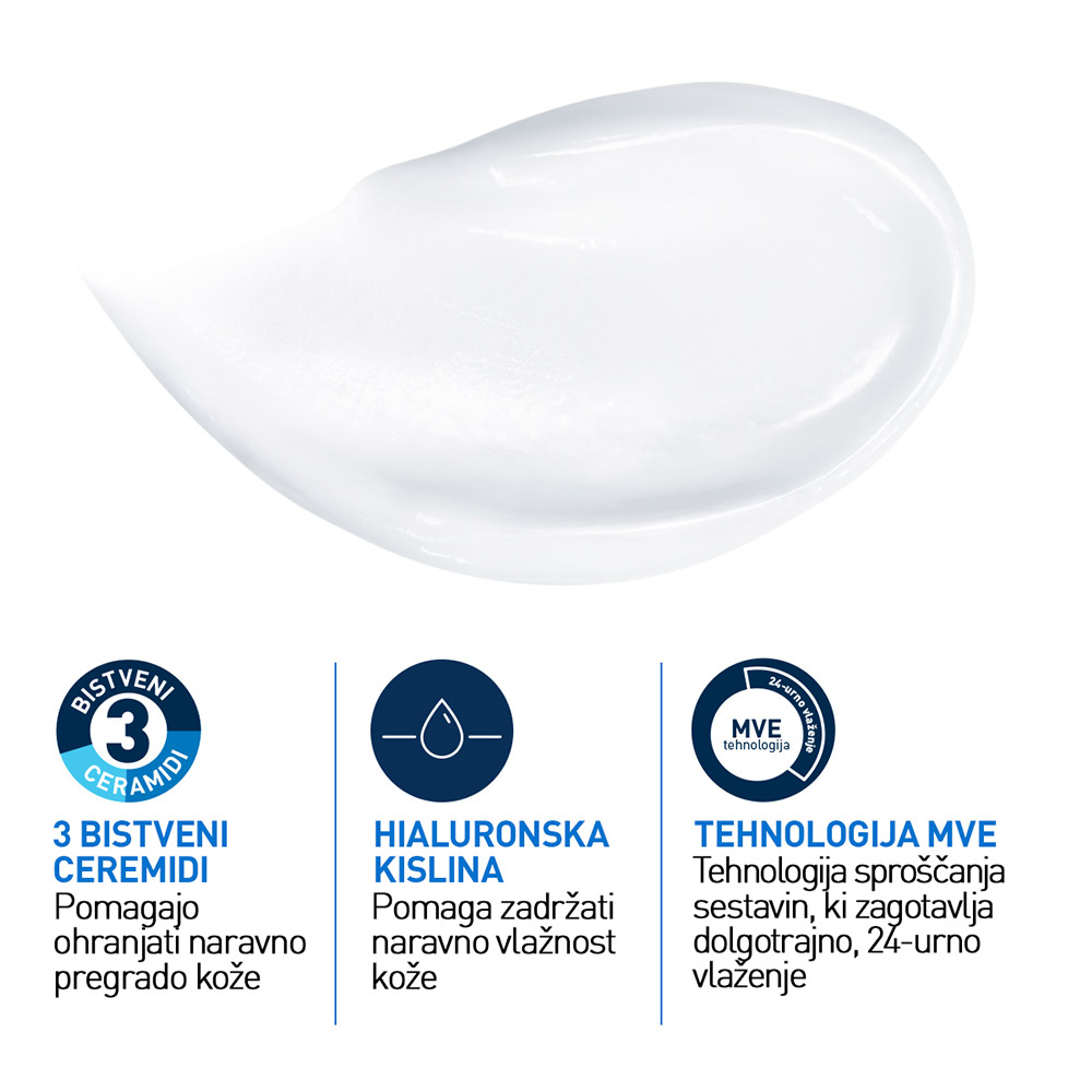 CeraVe, vlažilna krema za telo za suho do zelo suho kožo (177 ml)