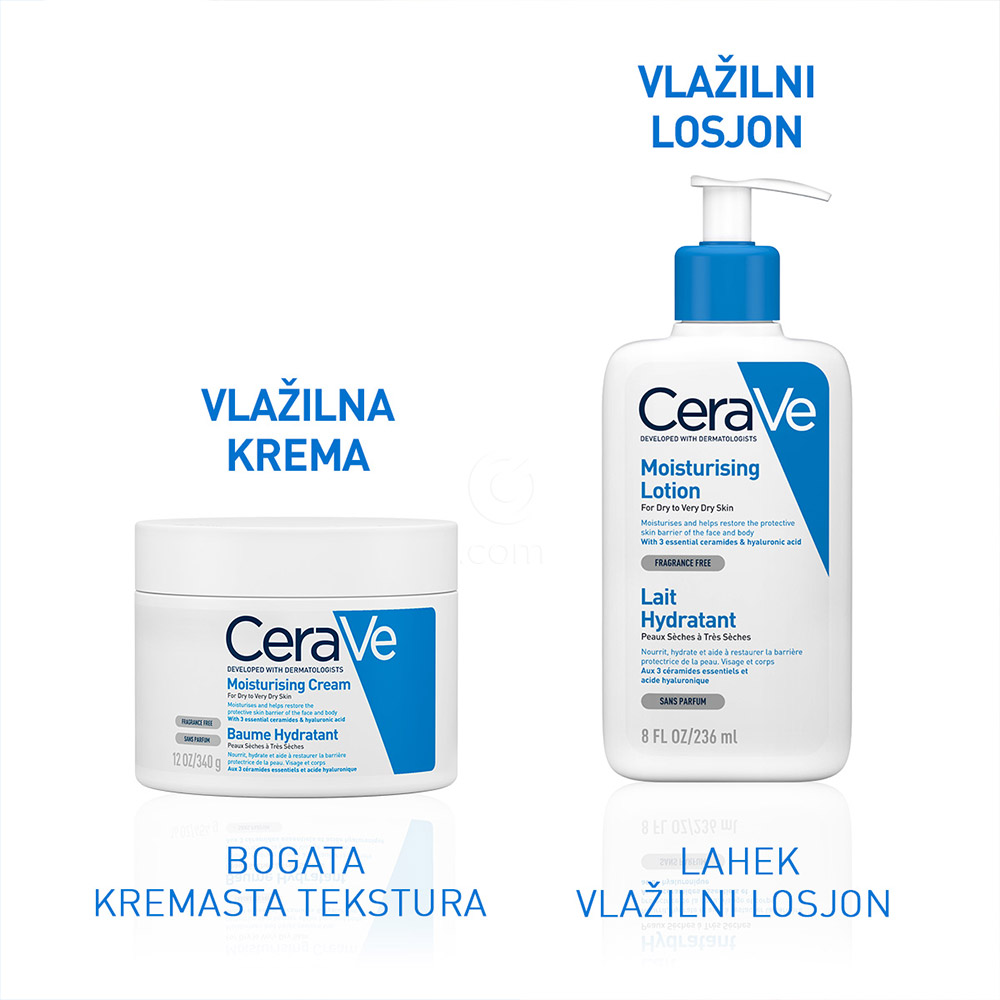 CeraVe, vlažilni losjon za telo za suho do zelo suho kožo (236 ml)