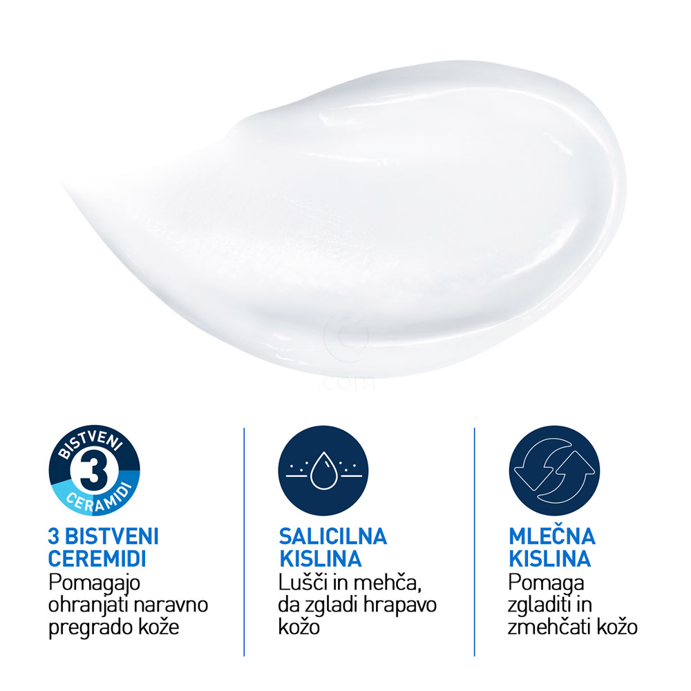 CeraVe SA, krema za glajenje suhe in grobe kože (340 ml)