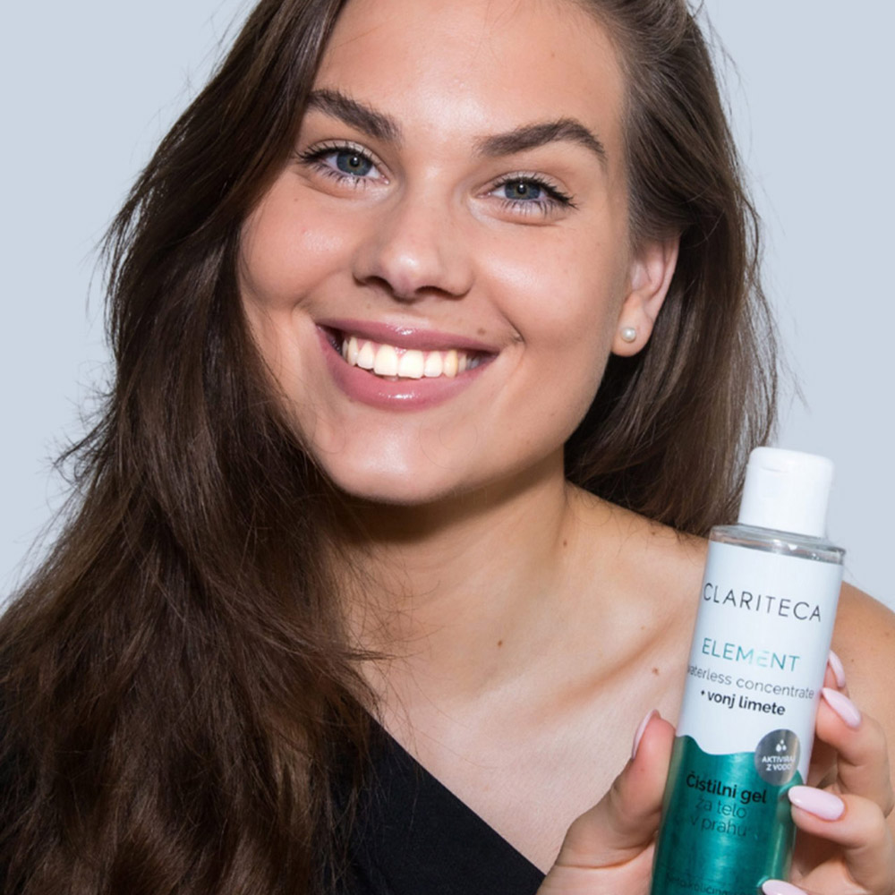 Clariteca Element, čistilni gel za telo v prahu (50 g)