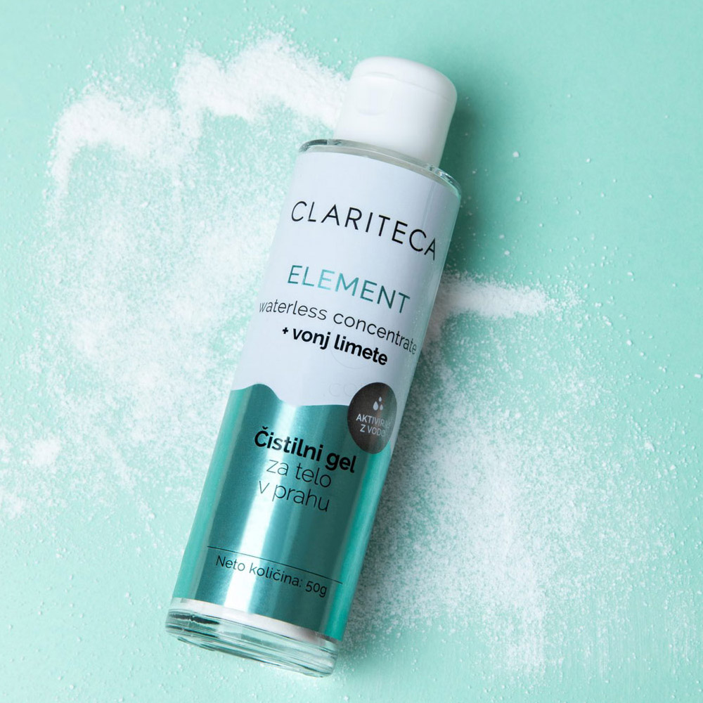 Clariteca Element, čistilni gel za telo v prahu (50 g)