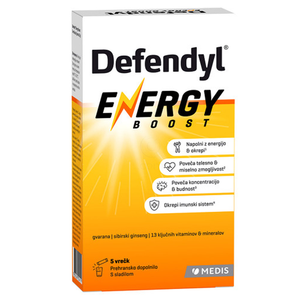 Defendyl Energy Boost, vrečke za pripravo napitka (5 vrečk)