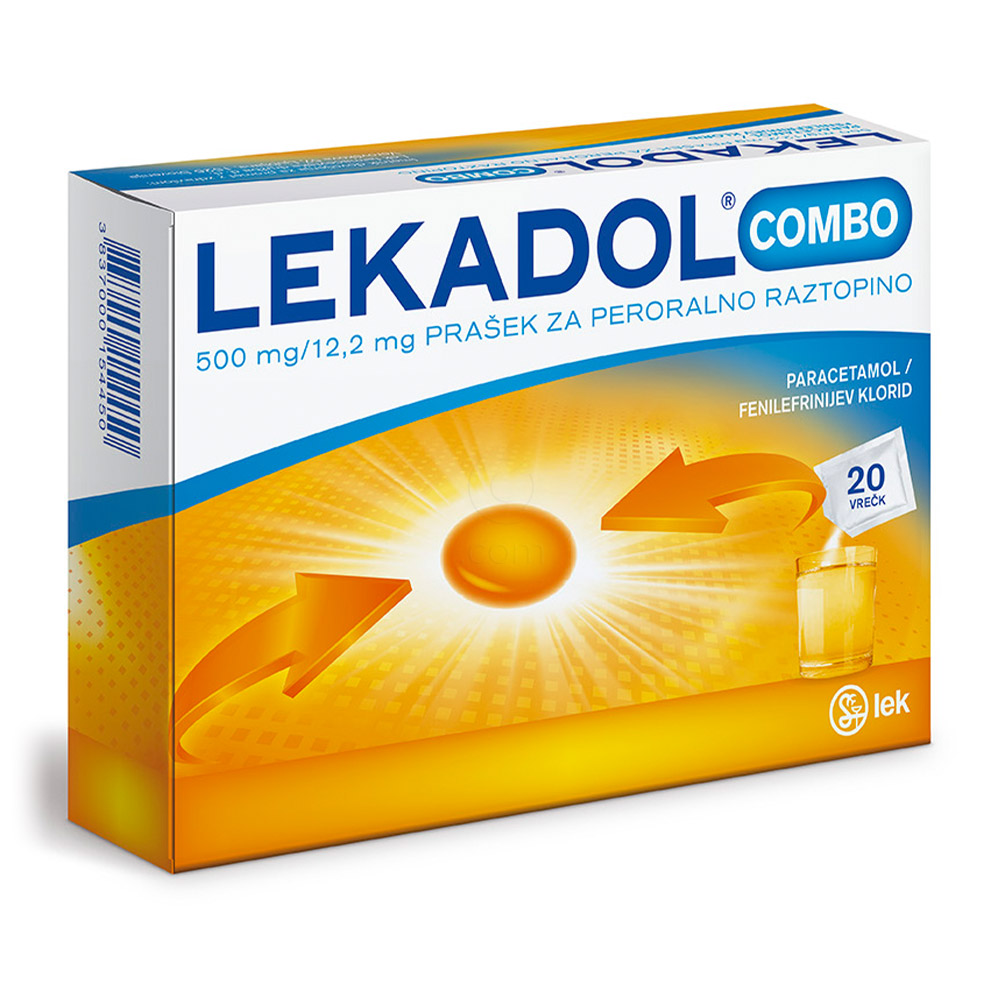 Lekadol Combo 500 mg/12,2 mg, prašek za peroralno raztopino