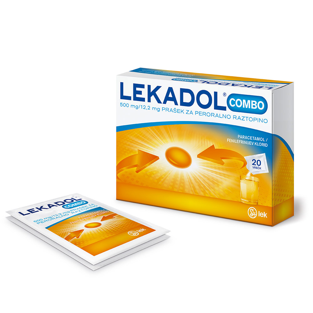 Lekadol Combo 500 mg/12,2 mg, prašek za peroralno raztopino