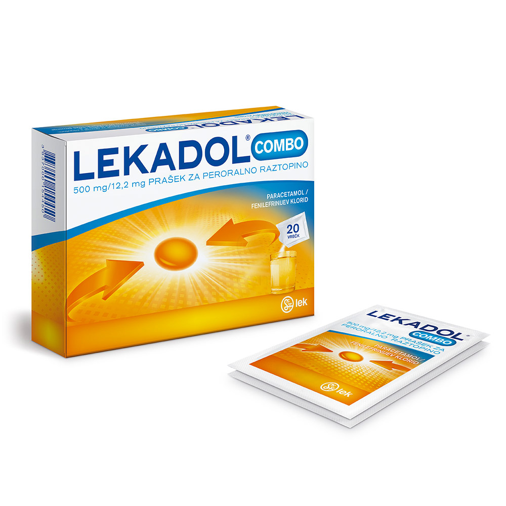 Lekadol Combo 500 mg/12,2 mg, prašek za peroralno raztopino