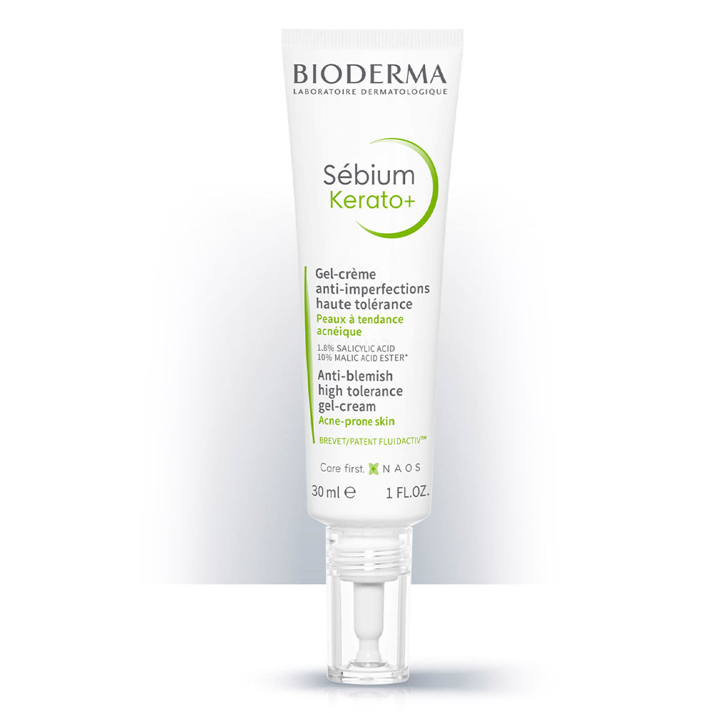 Bioderma Sebium Kerato+, visoko tolerančna krema za kožo nagnjeno k aknam (30 ml)