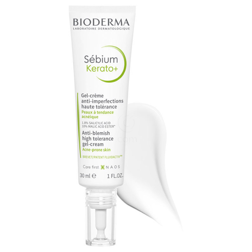 Bioderma Sebium Kerato+, visoko tolerančna krema za kožo nagnjeno k aknam (30 ml)