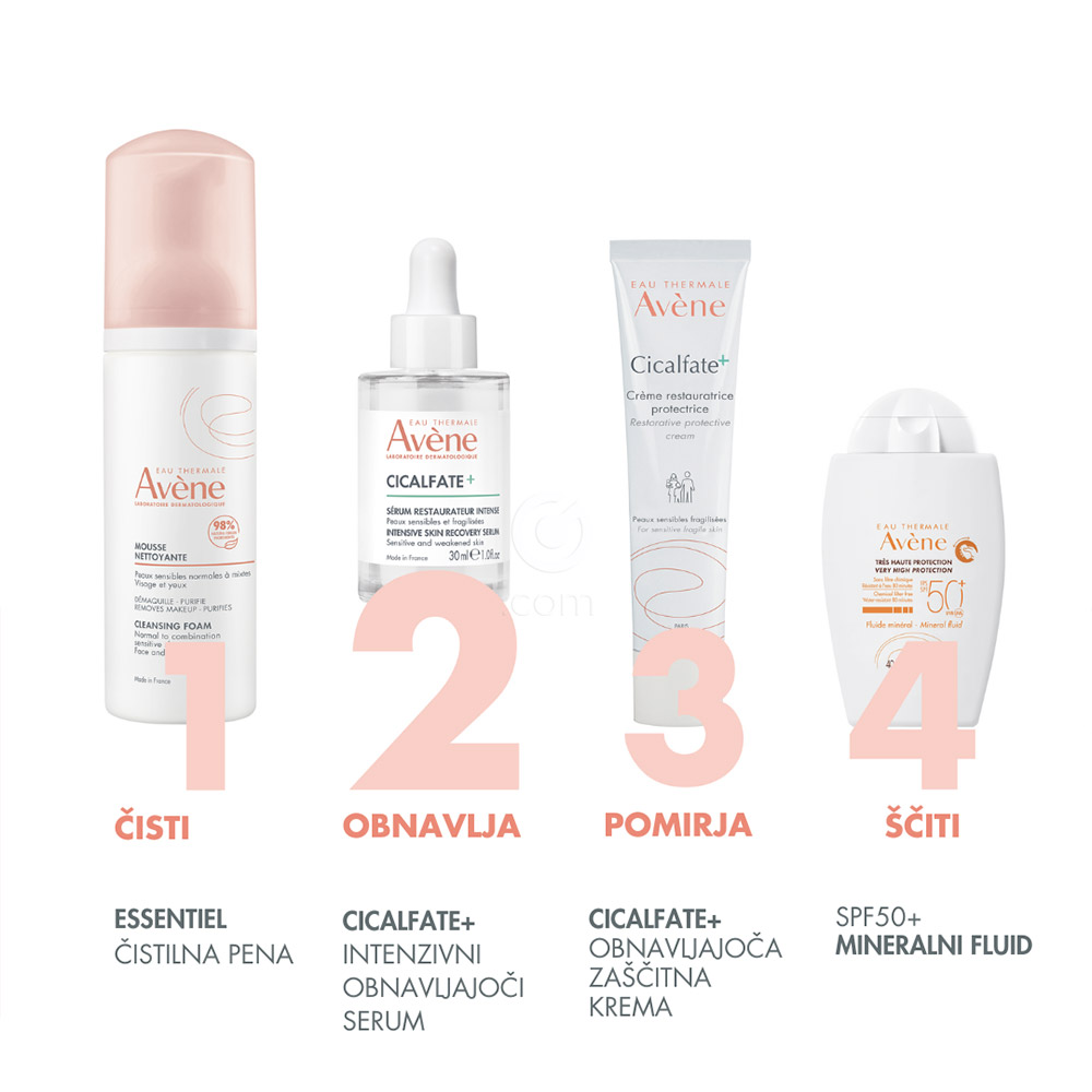 Avene Cicalfate+, intenzivni obnavljajoči serum (30 ml)