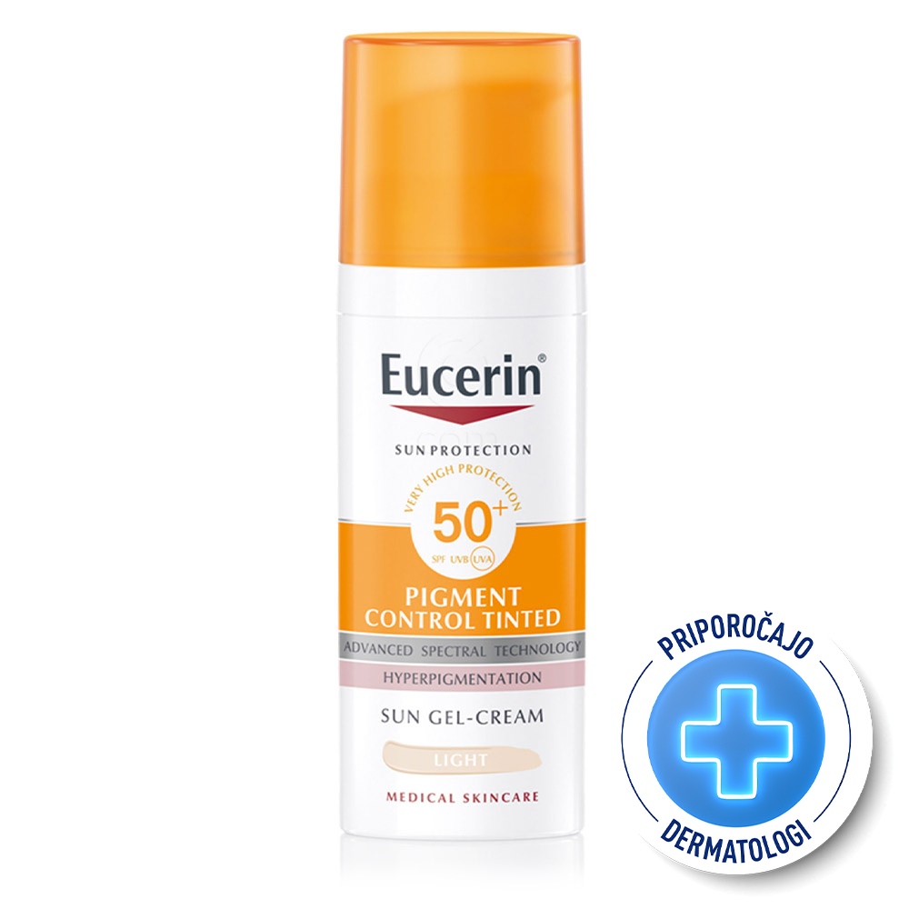 Eucerin Sun Pigment Control Tinted, obarvan fluid za zaščito pred soncem - light - ZF50+ (50 ml)