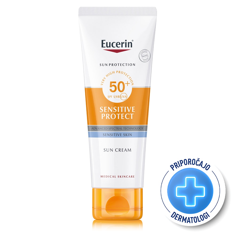 Eucerin Sun Sensitive Protect, zaščitna krema za obraz - ZF50+ (50 ml)