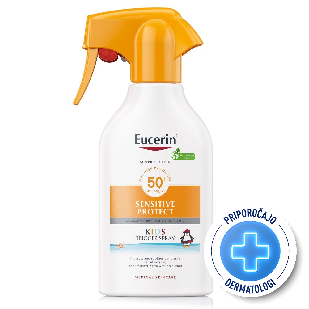 Eucerin Sun Kids, Sensitive Protect zaščitni sprej za otroke - ZF50+ (250 ml)
