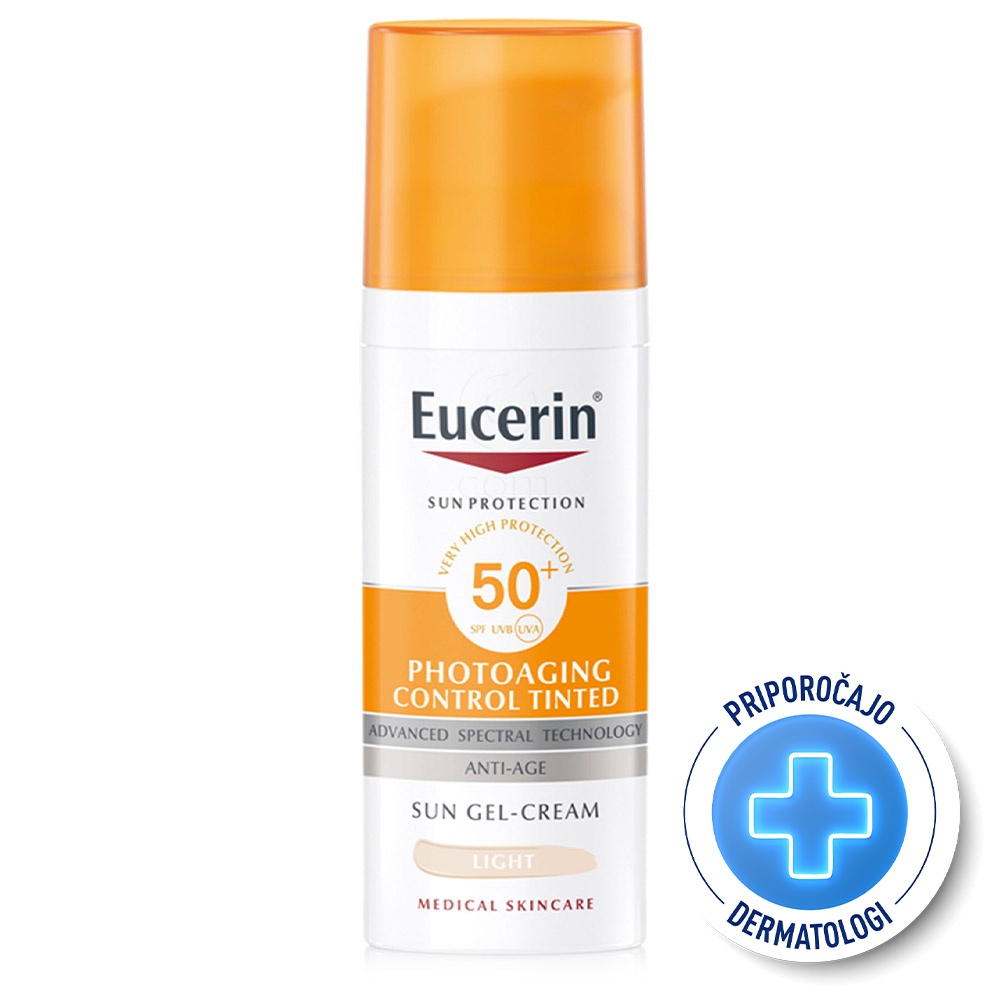 Eucerin Sun Photoaging Control, fluid za obraz v odtenku Light - ZF50+ (50 ml)