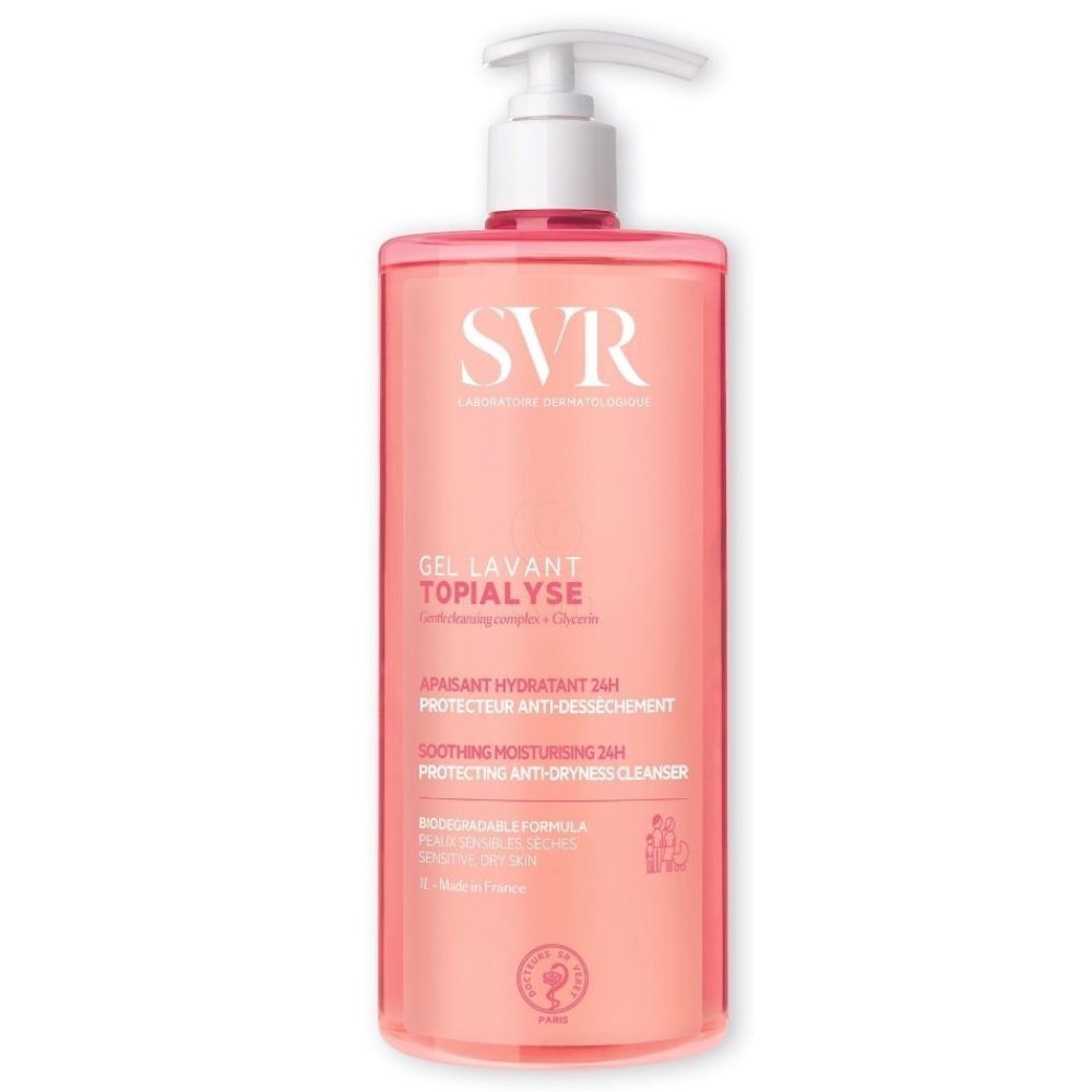 SVR Topialyse, gel za umivanje suhe in občutljive kože (1000 ml)