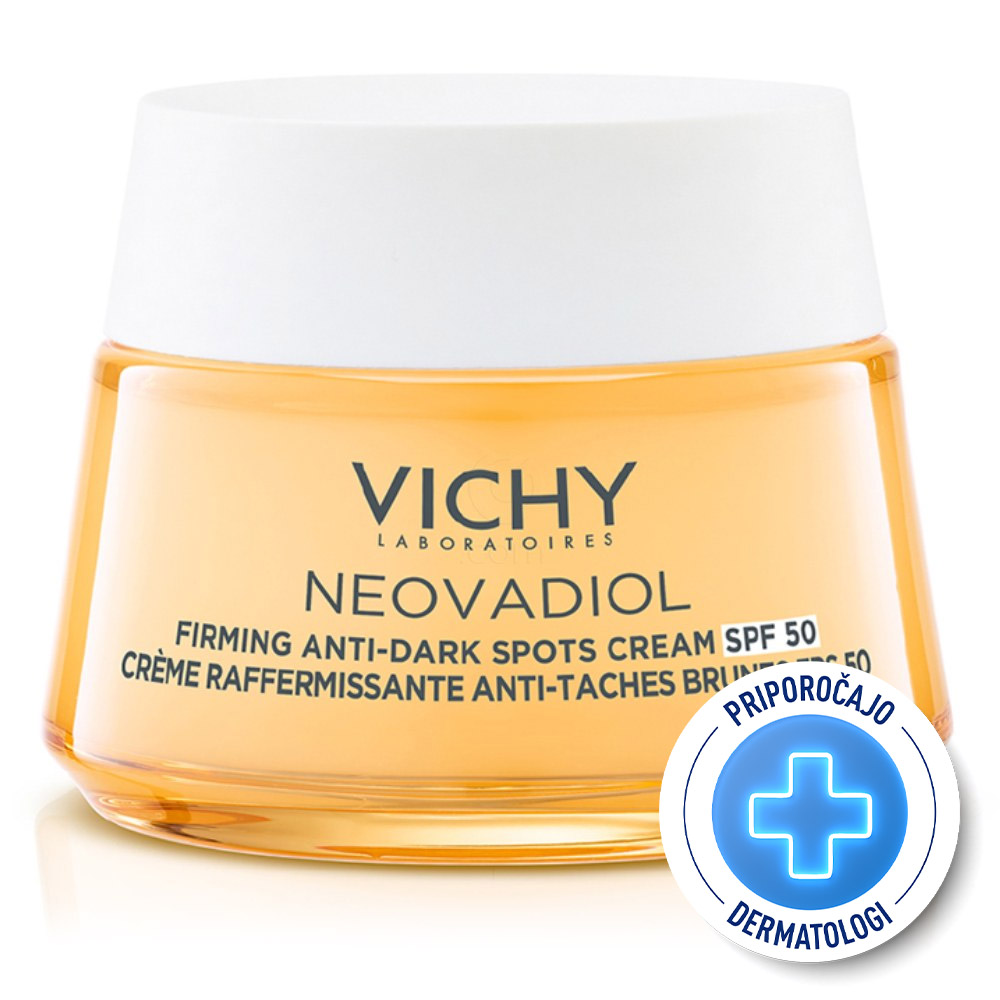 Vichy Neovadiol, dnevna nega za učvrstitev kože in zaščito pred temnimi madeži v postmenopavzi - ZF50 (50 ml)