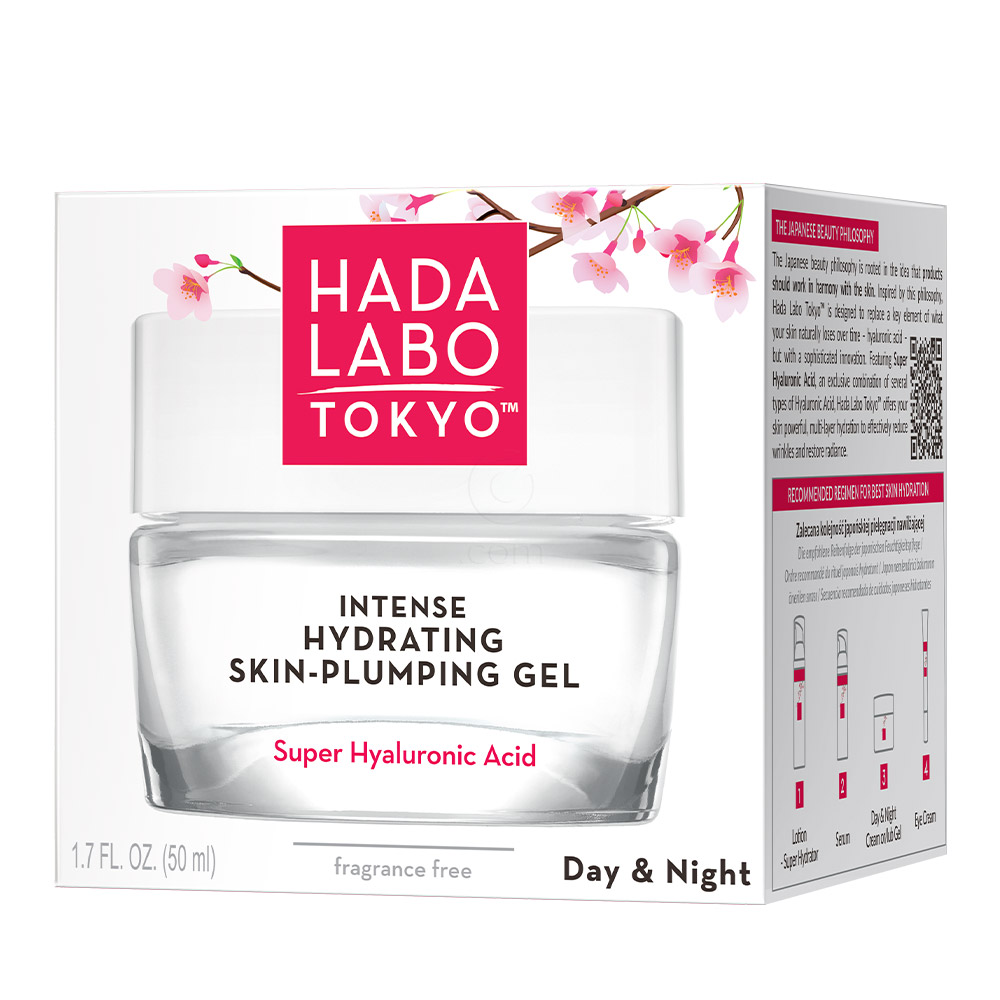 Hada Labo Tokyo White Intense Hydrating Skin-Plumping gel, dnevna in nočna intenzivna vlažilna krema (50 ml)