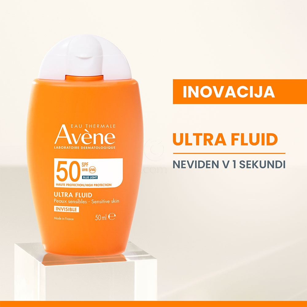 Avene Sun, ultra fluid z visoko zaščito pred soncem za obraz - ZF50 (50 ml)